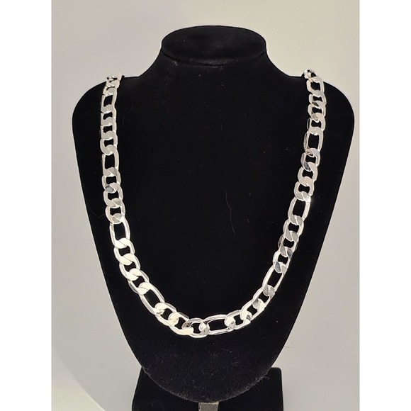 24in 925 Sterling Silver Plated Chain 49g 10.42 Item 0091 FREE SHIPPING‎